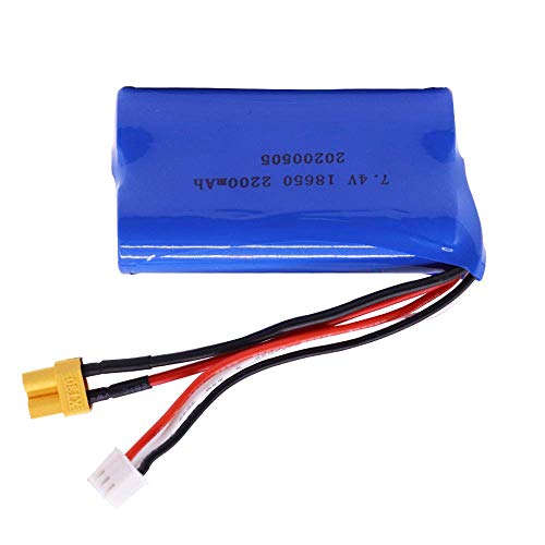 GzxLaY Batería de Alto Rendimiento de Respaldo de 7.4V 2200mAh Lipo Batería para HUINA 580 1580 1583 Accesorio de Juguetes RC 7.4 V 2S Batería para 1580-005 Huina 580550583582-3PCS ( Color : 2pcs )