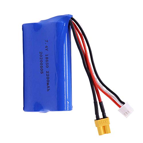 GzxLaY Batería de Alto Rendimiento de Respaldo de 7.4V 2200mAh Lipo Batería para HUINA 580 1580 1583 Accesorio de Juguetes RC 7.4 V 2S Batería para 1580-005 Huina 580550583582-3PCS ( Color : 2pcs )