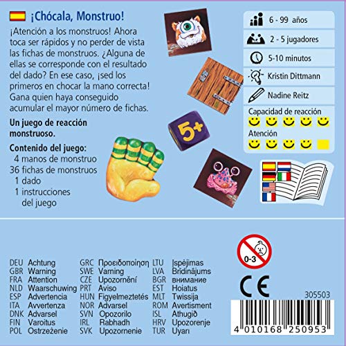 HABA-¡ Chócala, Monstruo-ESP Juego de mesa (Habermass H305503)