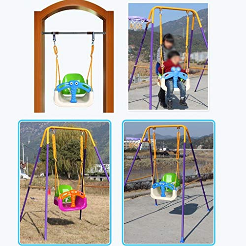 Hamaca de Viaje Tres en uno Cómodo Columpio de seguridad Columpio for niños Silla Colgante Juguete de columpio al aire libre for interiores Forma linda Columpio Niños Adultos ( Color : Blue-C )