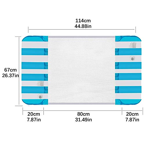 Hamaca Flotante Piscina,4 en 1 Tumbona Hinchable Colchoneta Hinchable Plegable Flotador Piscina Playa para Adultos,130 x 70cm