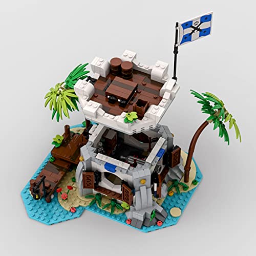 HAMM MOC-80308 Imperial Cannon Cove Architecture Building Block - Kit de construcción modular de 841 piezas compatible con Lego Ideas Pirates of Barracuda Bay 21322