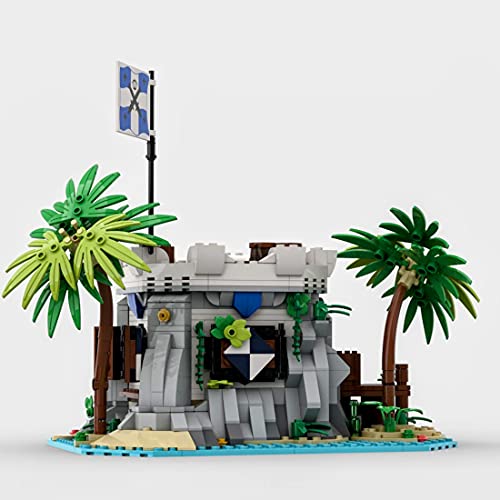 HAMM MOC-80308 Imperial Cannon Cove Architecture Building Block - Kit de construcción modular de 841 piezas compatible con Lego Ideas Pirates of Barracuda Bay 21322