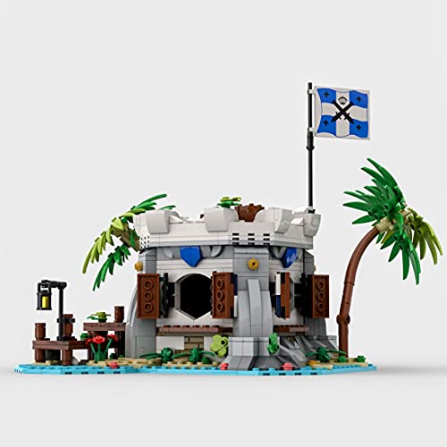 HAMM MOC-80308 Imperial Cannon Cove Architecture Building Block - Kit de construcción modular de 841 piezas compatible con Lego Ideas Pirates of Barracuda Bay 21322