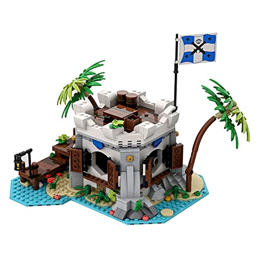 HAMM MOC-80308 Imperial Cannon Cove Architecture Building Block - Kit de construcción modular de 841 piezas compatible con Lego Ideas Pirates of Barracuda Bay 21322