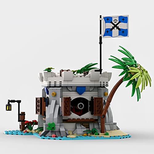 HAMM MOC-80308 Imperial Cannon Cove Architecture Building Block - Kit de construcción modular de 841 piezas compatible con Lego Ideas Pirates of Barracuda Bay 21322