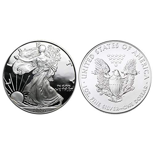 Hankyky 2020 estatua americana de la libertad águila moneda colección de monedas conmemorativas chapadas en plata nuevo regalo decoración del hogar