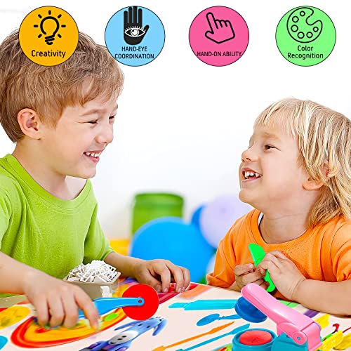 HapagToy Herramientas de Plastilina, 22 Piezas Herramientas con Forma de Animal y Herramientas de Plastilina, Moldes para Modelar Extrusoras Juguetes para Niños