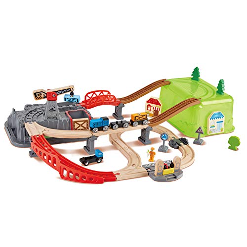 Hape E3764 Conjunto de Constructor de Cubos de Ferrocarril, Multicolor