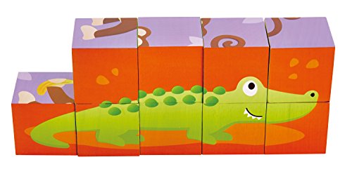 Hape International- Puzle Bloques Selva, Multicolor, 60 x 80 cm (E1619)