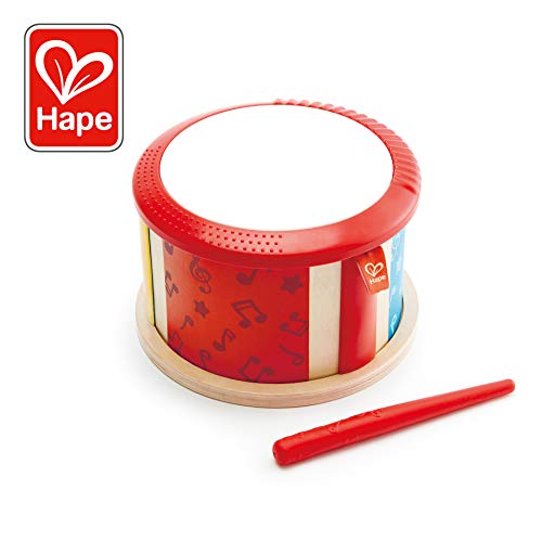 Hape Tambor de Dos Caras - Instrumento Musical Tambor de dos Caras de Madera para Niñas y Niños Pequeños