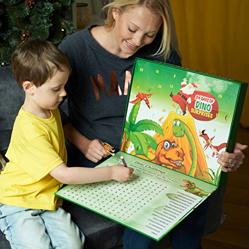 HAPIDS Juguetes de Dinosaurios Calendario Navideño de Adviento para niños 2020.