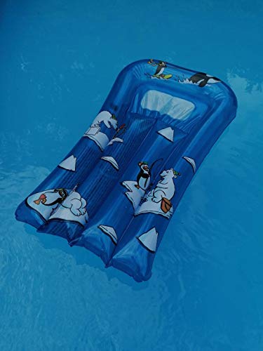 Happy People Arctic - Colchón hinchable para piscina y lago (67 x 43 cm), diseño de oso polar y pingüino