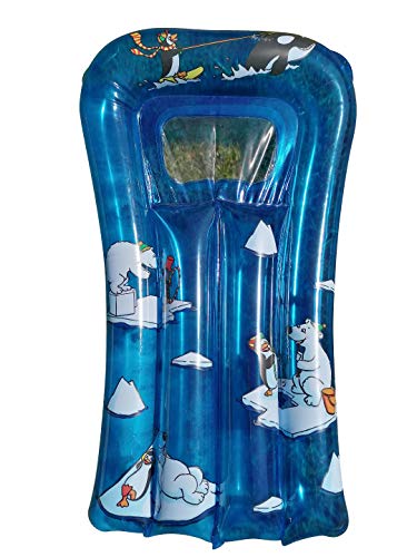 Happy People Arctic - Colchón hinchable para piscina y lago (67 x 43 cm), diseño de oso polar y pingüino