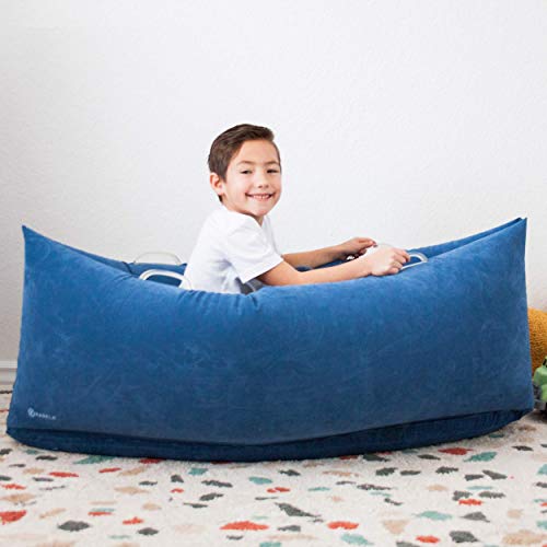 Harkla Abrazo (152 cm) - Puff Inflable para niños con Necesidades sensoriales - Silla sensorial Inflable, de compresión y terapéutica para Edades de 6 a 12 - Incluye Bomba de Aire y Kit de reparación