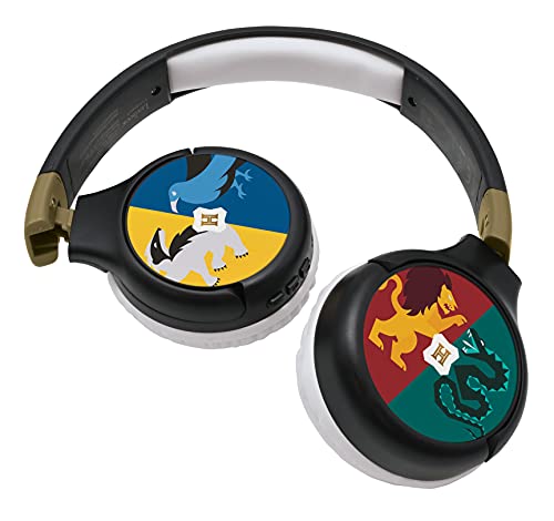 Harry Potter Auriculares Bluetooth 2 en 1 - Estéreo inalámbrico, seguro, plegable, ajustable, HPBT010HP