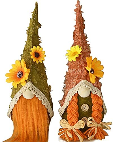 Harvest Gnomes Dolls Girasol Otoño Gnomesships en 24hrs Tomte Nisse Dolls Buena Suerte Gnomo Enano Felpa Hecho a Mano