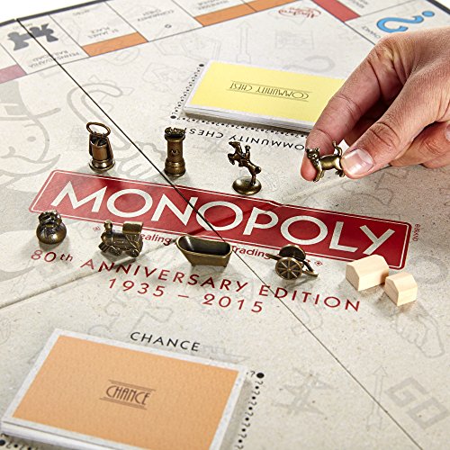 Hasbro Gaming - Monopoly 80 Aniversario, Juego de Mesa (versión en alemán)