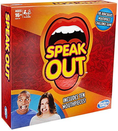 Hasbro Gaming Speak out Game, Edades de 16 años en adelante, para 4 a 10 Jugadores