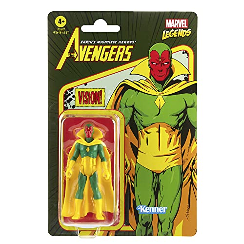 Hasbro Marvel Figura de acción de Vision de Marvel de 9,5 cm de Retro 375 Collection Legends