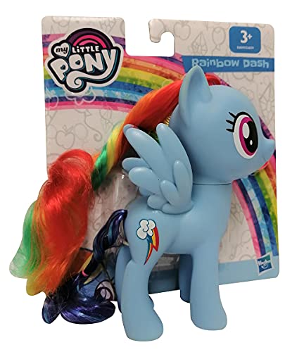 Hasbro My Little Pony E6849 Rainbow Dash - Figura de juguete con pelo peinable y peine, 15 cm, para niños