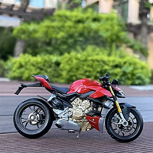 HBSM 1:18 para Ducati Naked V4 S Kawasaki Moto Coche Motocicleta Modelo De Simulación Regalos De Cumpleaños para Niños Pasatiempos para Adultos