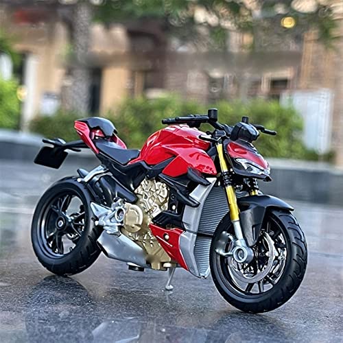 HBSM 1:18 para Ducati Naked V4 S Kawasaki Moto Coche Motocicleta Modelo De Simulación Regalos De Cumpleaños para Niños Pasatiempos para Adultos