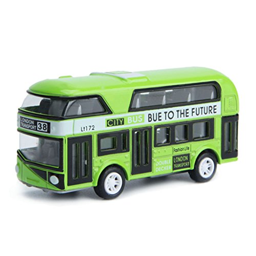 HDBD Coche de Juguete 1:43, Modelo de Coche de Dos Pisos, autobús de Londres, aleación, vehículo Fundido a presión, Juguetes para niños