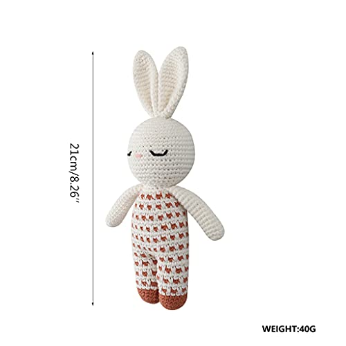 HDBD Muñeca de Tejer de 21 cm / 8 Pulgadas, Juguete de Conejito de Peluche, muñeca Suave y cómoda, Juguete de educación temprana, decoración del hogar, favores para bebés