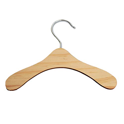 HDBD Percha para muñecas 10Pcs Práctico Antideslizante Muñecas de Madera Perchas para Ropa Vestido Chaqueta Organización