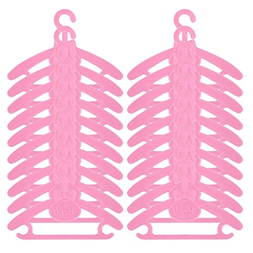 HDBD Percha para muñecas 20Piezas / Lote Barbies Perchas para Ropa de muñeca Accesorios Percha de plástico para Vestido de muñeca para niñas Regalo para niños pequeños para Juegos de simulación