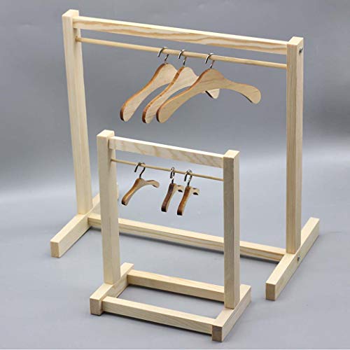 HDBD Perchero para muñecas Perchero de Madera para Ropa Perchero Organizador de Ropa Perchas para muñecas Bolso Ropa