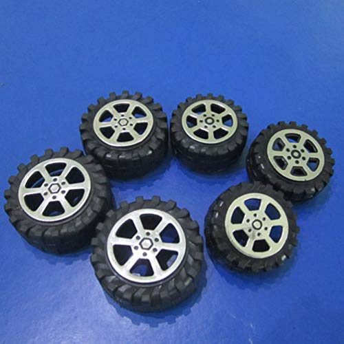 Healifty 75 Piezas Modelo de Ruedas de Coche Juguetes Rueda de Goma Llanta Hueca Rueda de Coche Modelo Ruedas DIY Accesorio de Juguete para DIY Craft Home Kids