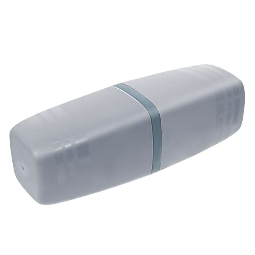 Healifty Estuche de cepillo de dientes de viaje y portador portátil para vasos de lavado, organizador de vasos de gárgaras para viajes de negocios, uso diario, escuela, color gris