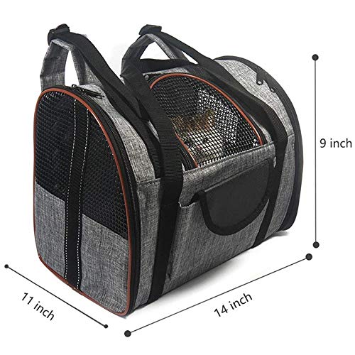 HEHUANG Mochilas para Gatos Mochilas para Perros Transparentes Mochilas para Mascotas Mochilas de Viaje ventiladas para Mascotas, Gris