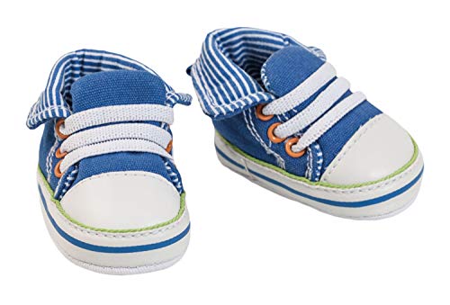 Heless-Zapatillas para muñecas, Color Azul, Talla 38-45 cm, (447)