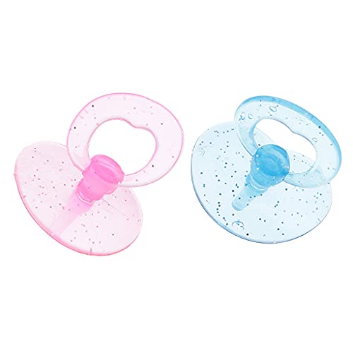 Hellery 2pcs Muñecas Chupete para Kelly Baby Doll Plástico Transparente Niña Juguetes