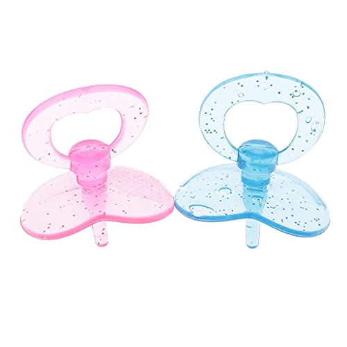 Hellery 2pcs Muñecas Chupete para Kelly Baby Doll Plástico Transparente Niña Juguetes