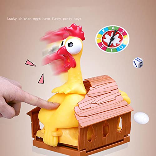 Hellery Juego de Interactivo de Plástico Lucky Trick Gallina Que Pone Huevos