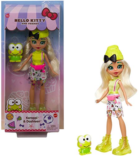 Hello Kitty Keroppi con Dashleen Muñeca con moda, mascota y accesorios de juguete (Mattel GWW99)