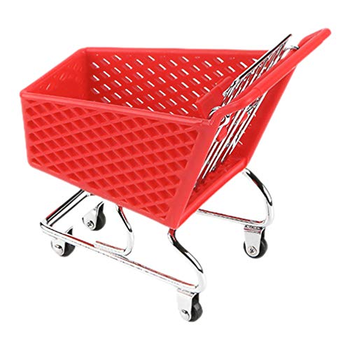 Hemoton Mini Carrito de Supermercado Carrito de Utilidad de Compras Carrito de Simulación Modelo de Carrito de Supermercado Juguete de Almacenamiento para Niños Juego de Imaginación para