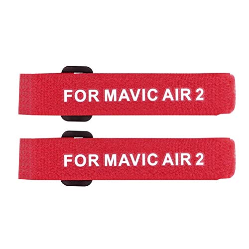 Hensych 2 piezas Hélice Hoja Cinta de los tirantes Titular Hélice Protección Hoja Titular Protector para Accesorios Drone Mavic Air 2/Air 2S (Rojo)