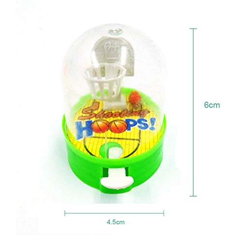 Herefun Mini Baloncesto de Mesa Juego de Disparos, Mini Juguetes de Mano de Juego de Baloncesto para Reducir el Tiempo de Asesinato de Estrés Mini Baloncesto para Niños (Color A)