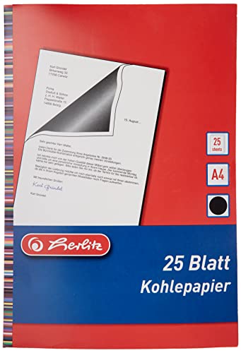 Herlitz 10303725 - Papel carbón (25 hojas, A4)