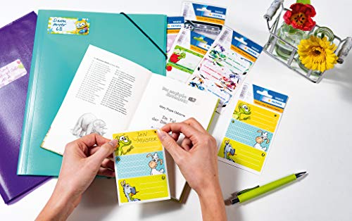 HERMA 5569 - Etiquetas autoadhesivas para libros con diseño de gatos para la escuela, para niños, niñas y niños, 6 unidades