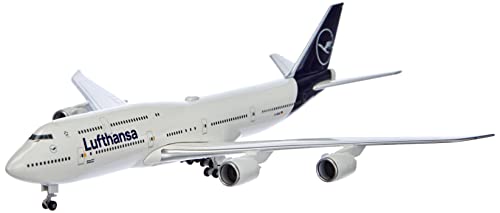 Herpa 531283 - Boeing 747-8, Intercontinental, biplano de Lufthansa, Alas, aeromodelismo, Aviador, construcción de maquetas, Modelos en Miniatura, Objeto de colección, Metal - Escala 1:500