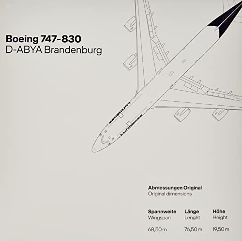 Herpa 531283 - Boeing 747-8, Intercontinental, biplano de Lufthansa, Alas, aeromodelismo, Aviador, construcción de maquetas, Modelos en Miniatura, Objeto de colección, Metal - Escala 1:500