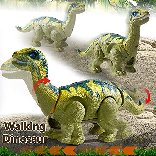 HERSITY Dinosaurios Robot Electronico Figura con Luz y Sonido, Efecto de Proyección, Poner Huevos Juguete Regalos para Niños Niñas 3 4 5 Año