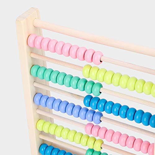 hetuioiyster Ábaco de Madera 10 Filas con números Multicolores, Cuentas calculadoras, Juguete Educativo, ábaco calculador