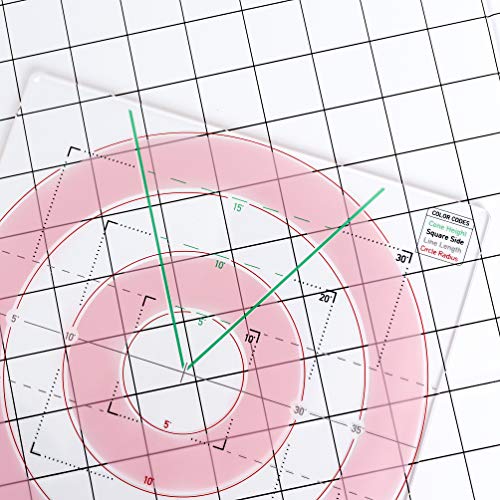 Hexers Spell Damage AOE Template, Dungeons and Dragons D&D DND Pathfinder RPG Compatible, templates for Line Cone Square or Circle Spells, converts Inches to in Game Feet